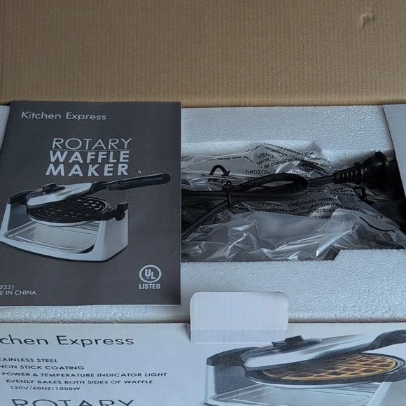 Silver Rotary Waffle Maker - Stainless Finish - Picture 4 of 4